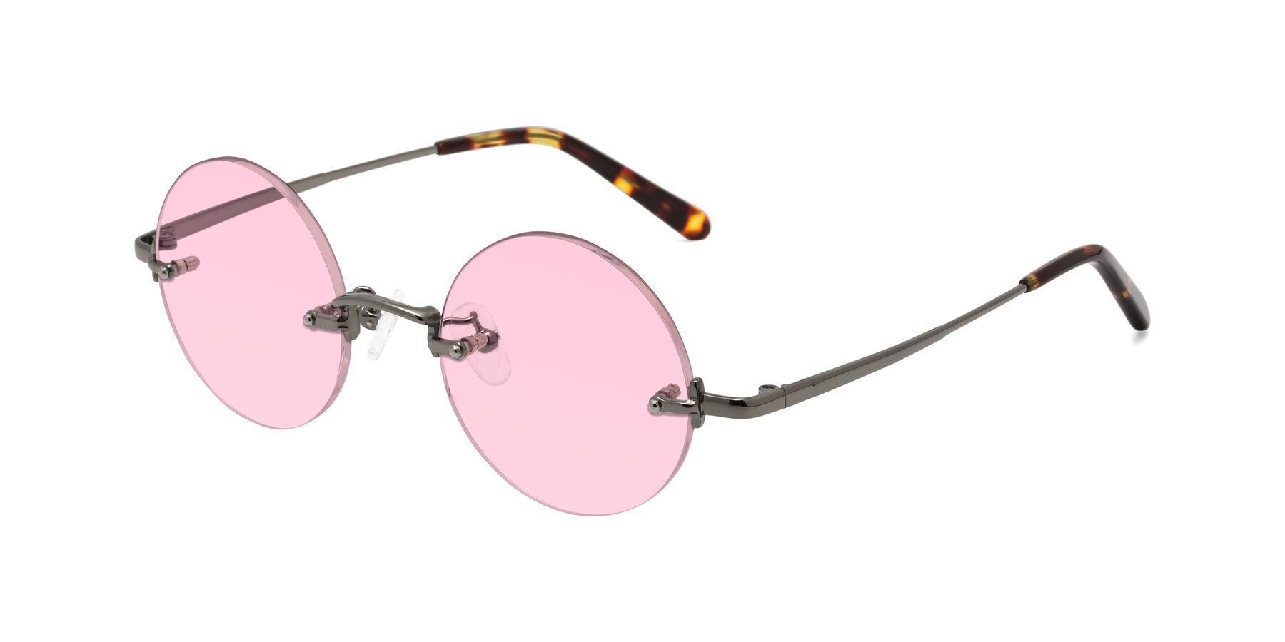 Angle of Jen in Gunmetal with Light Pink Tinted Lenses