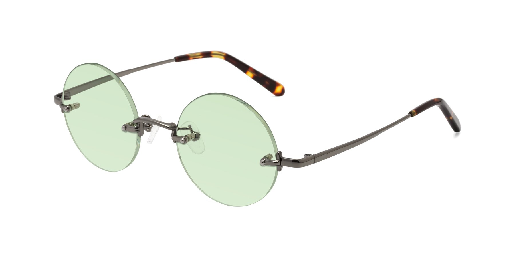 Angle of Jen in Gunmetal with Light Green Tinted Lenses