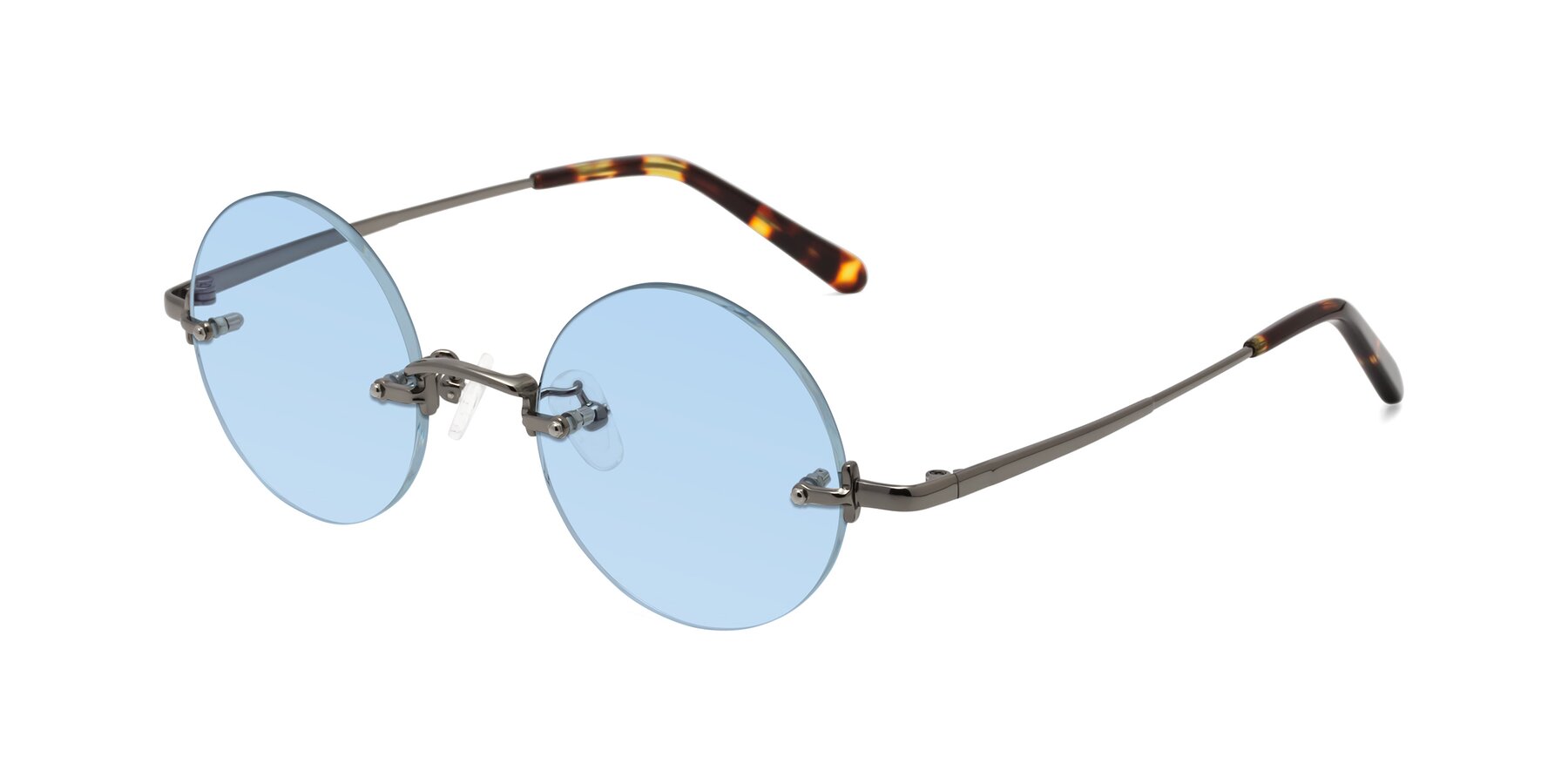 Angle of Jen in Gunmetal with Light Blue Tinted Lenses