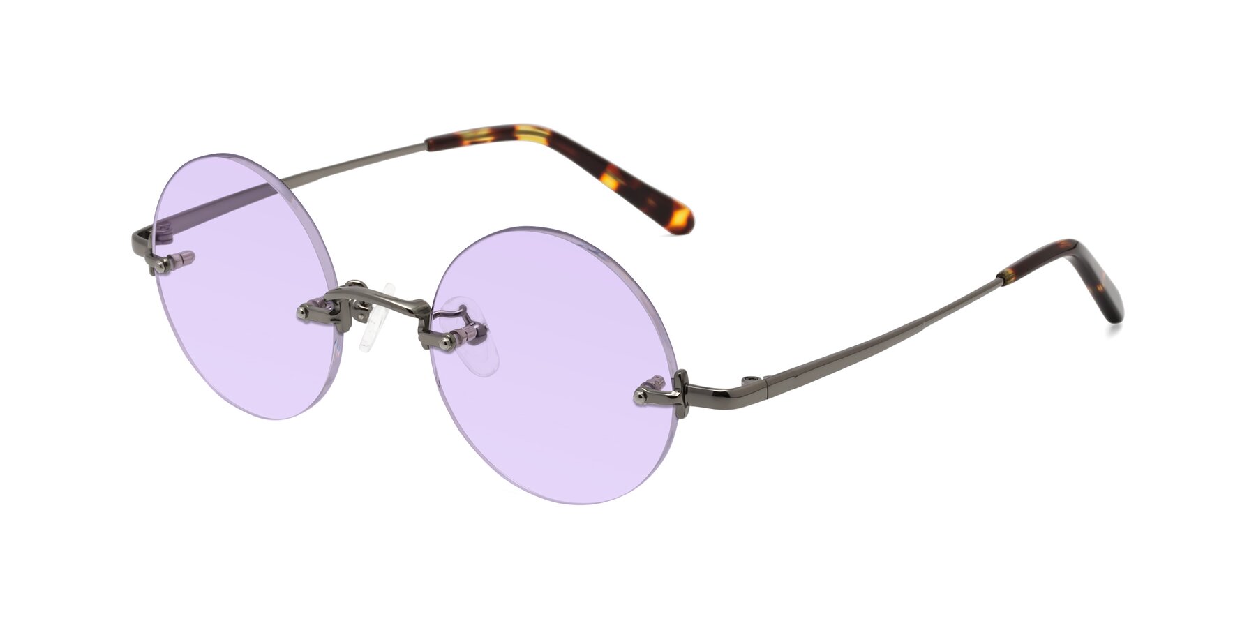 Angle of Jen in Gunmetal with Light Purple Tinted Lenses