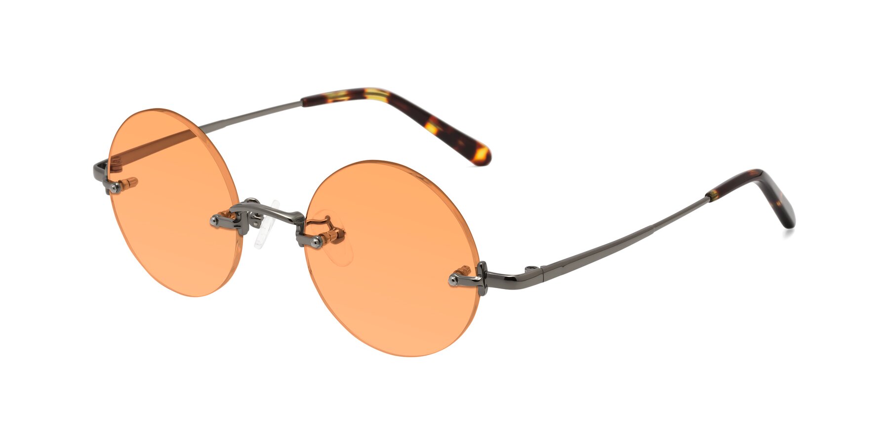 Angle of Jen in Gunmetal with Medium Orange Tinted Lenses