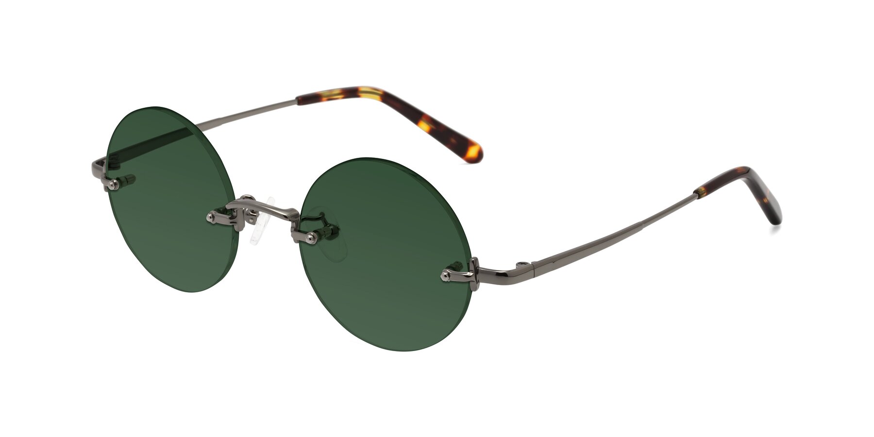 Angle of Jen in Gunmetal with Green Tinted Lenses