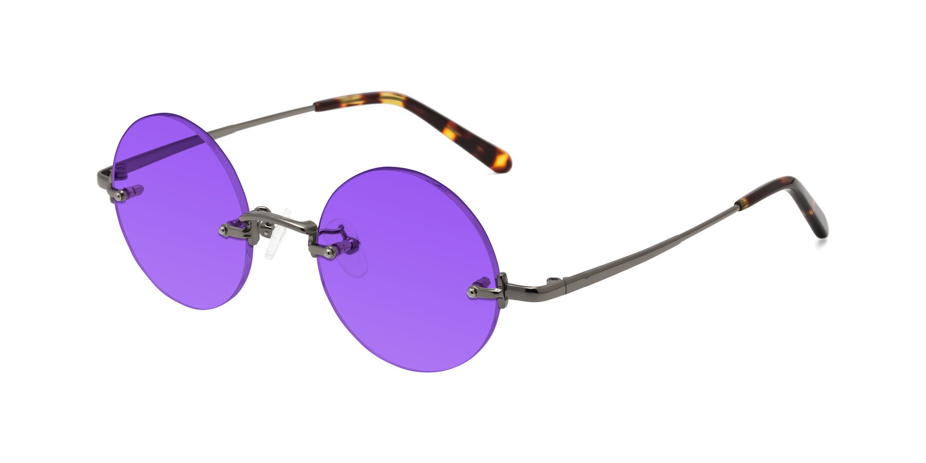 Angle of Jen in Gunmetal with Purple Tinted Lenses