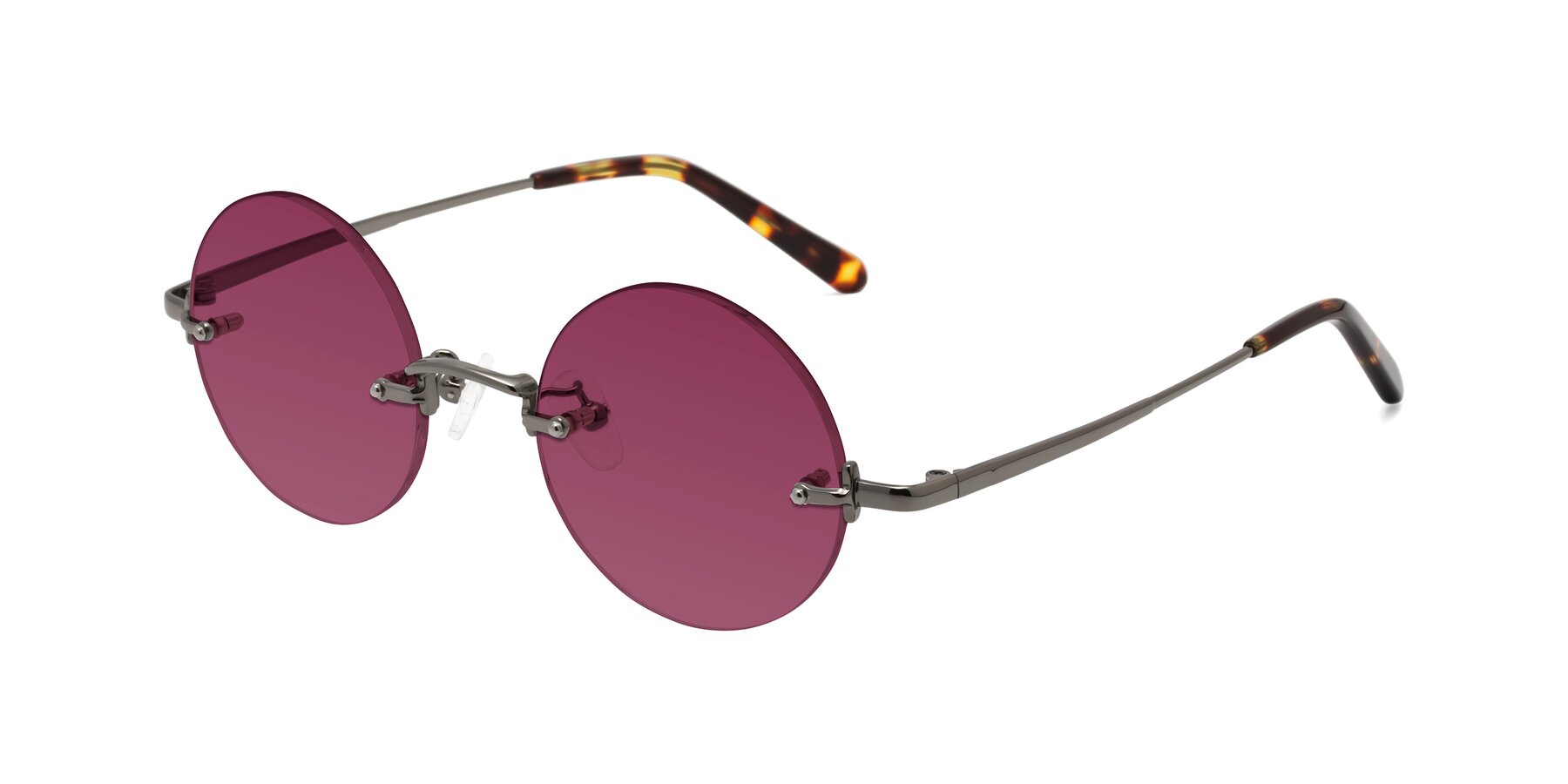 Angle of Jen in Gunmetal with Wine Tinted Lenses