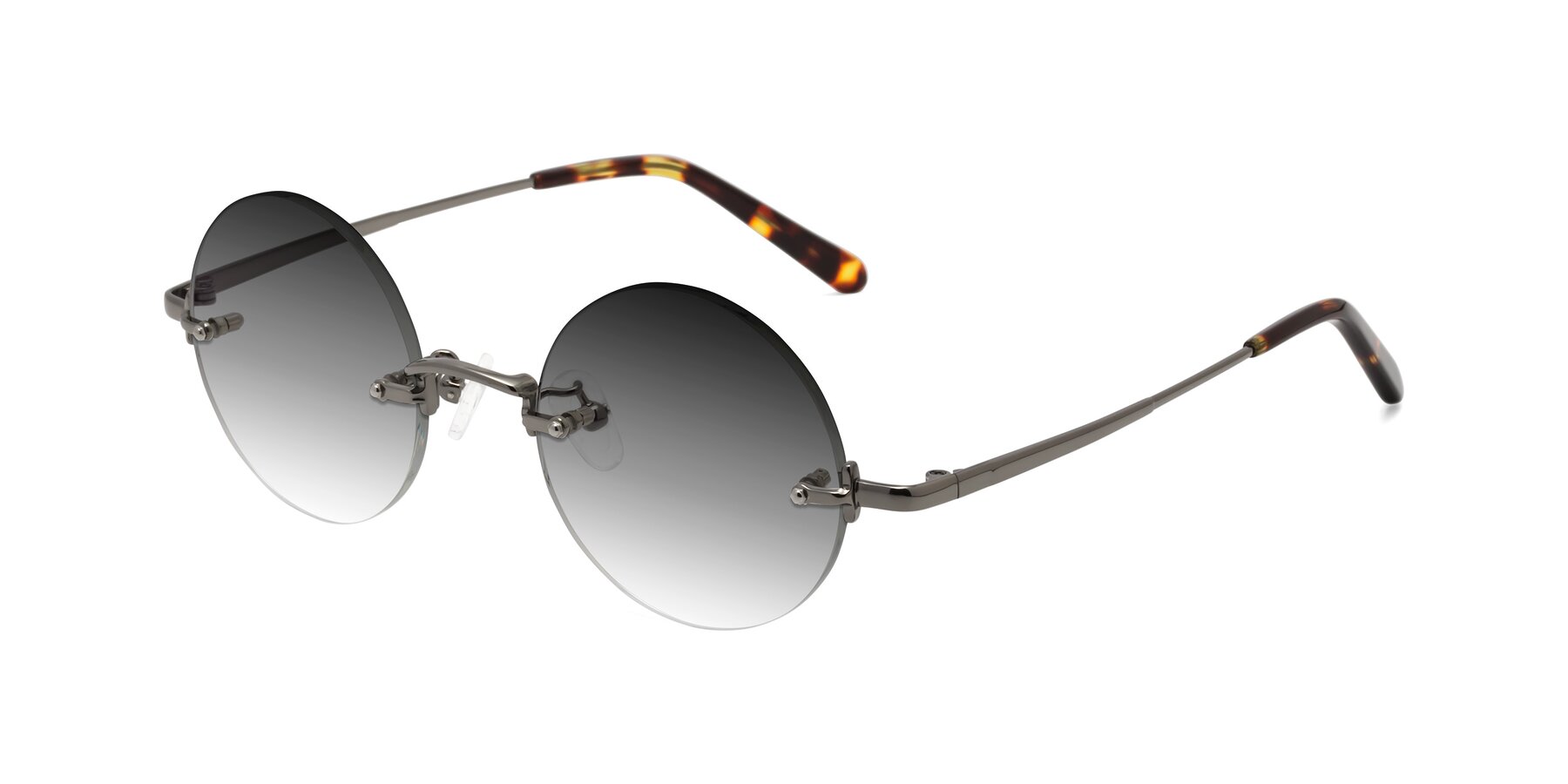 Angle of Jen in Gunmetal with Gray Gradient Lenses