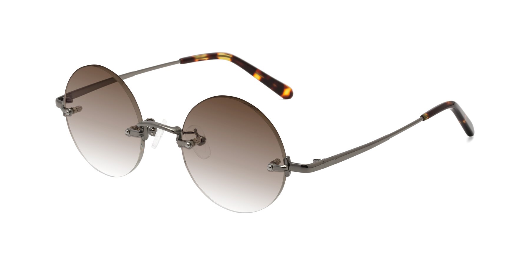 Angle of Jen in Gunmetal with Brown Gradient Lenses