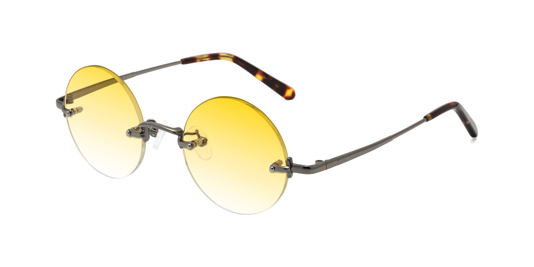 Angle of Jen in Gunmetal with Yellow Gradient Lenses