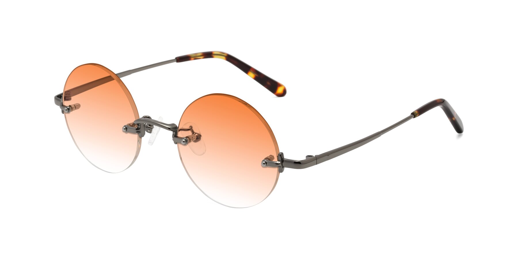 Angle of Jen in Gunmetal with Orange Gradient Lenses