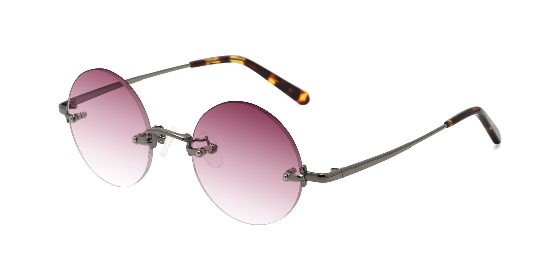 Angle of Jen in Gunmetal with Wine Gradient Lenses