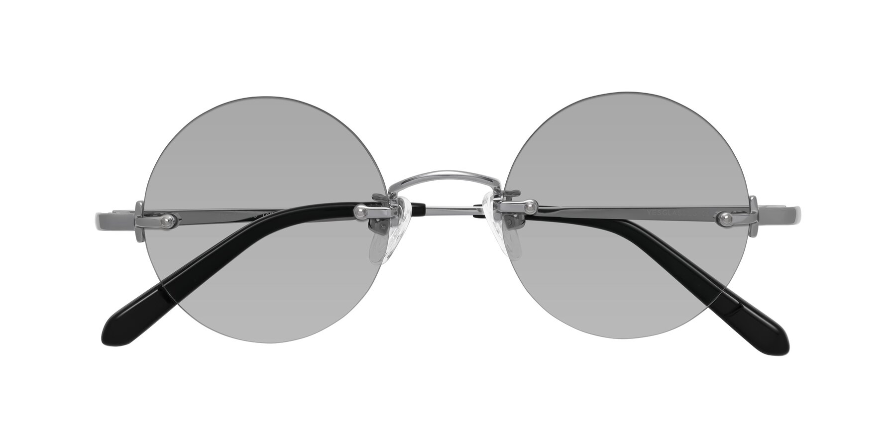 Folded Front of Jen in Silver with Light Gray Tinted Lenses