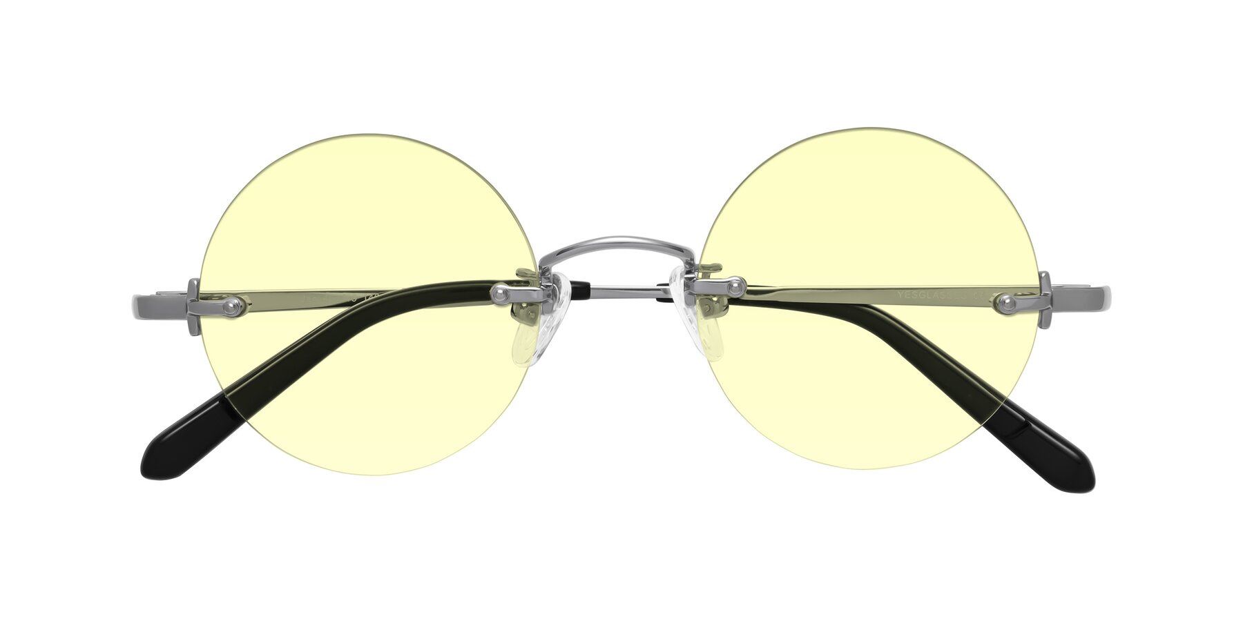 Folded Front of Jen in Silver with Light Yellow Tinted Lenses