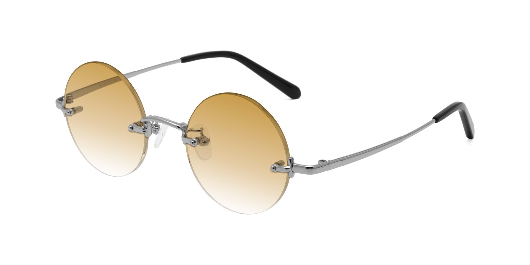 Angle of Jen in Silver with Champagne Gradient Lenses