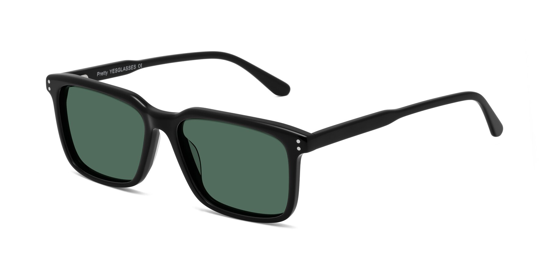 Angle of Pretty in Black with Green Polarized Lenses