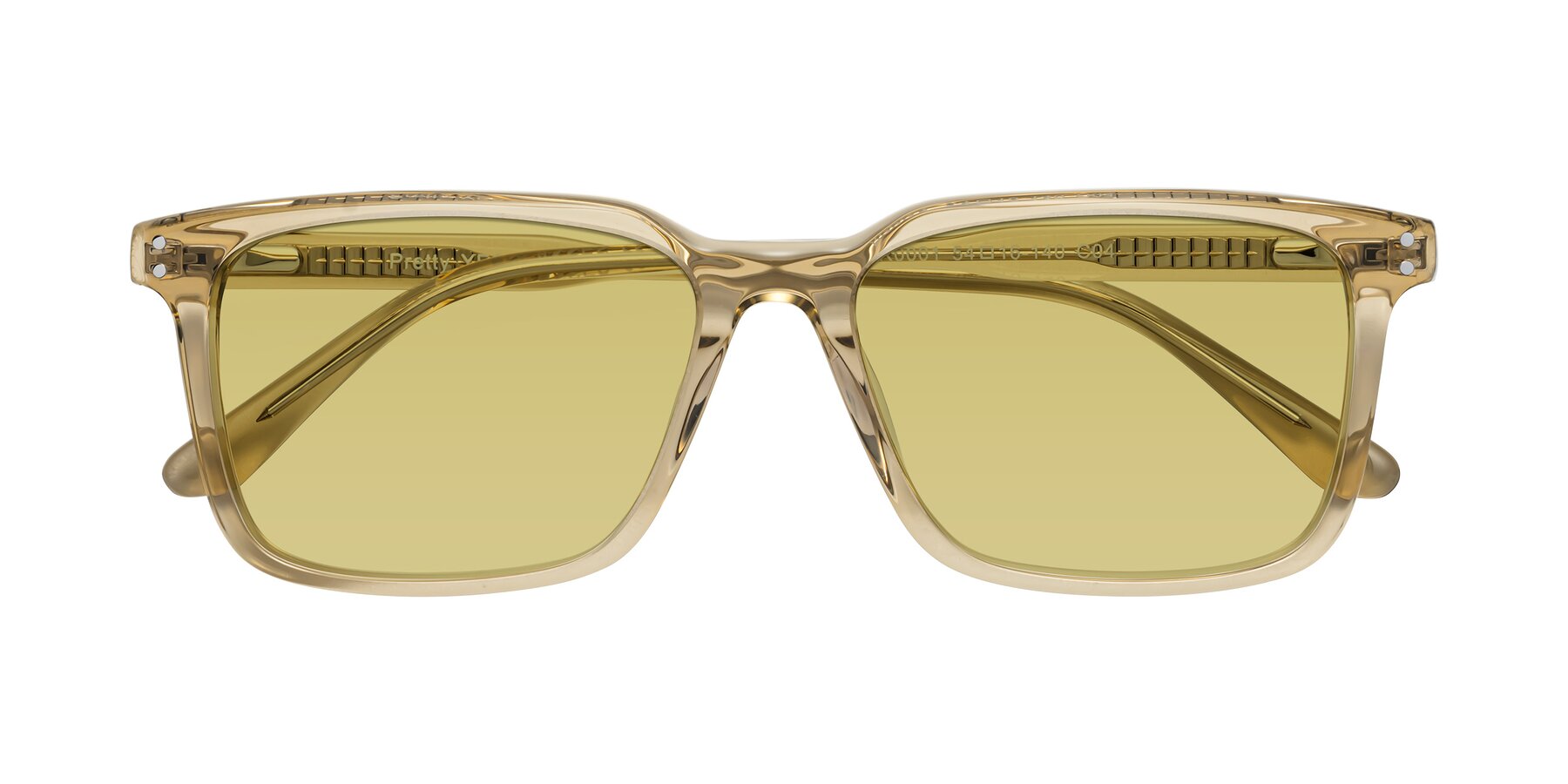 Folded Front of Pretty in Champagne with Medium Champagne Tinted Lenses