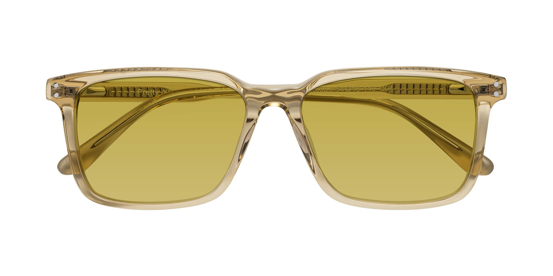 Folded Front of Pretty in Champagne with Champagne Tinted Lenses