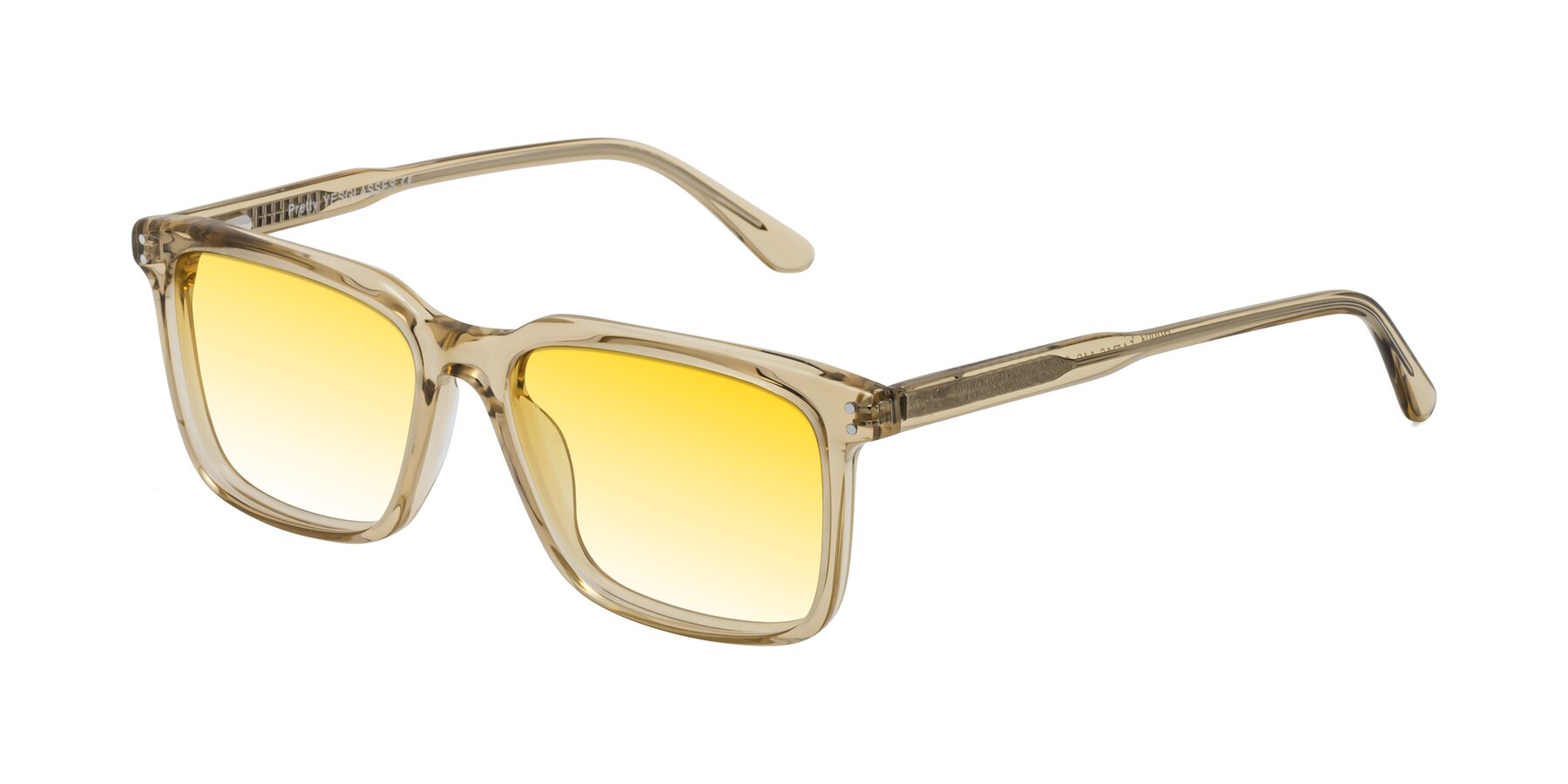 Angle of Pretty in Champagne with Yellow Gradient Lenses