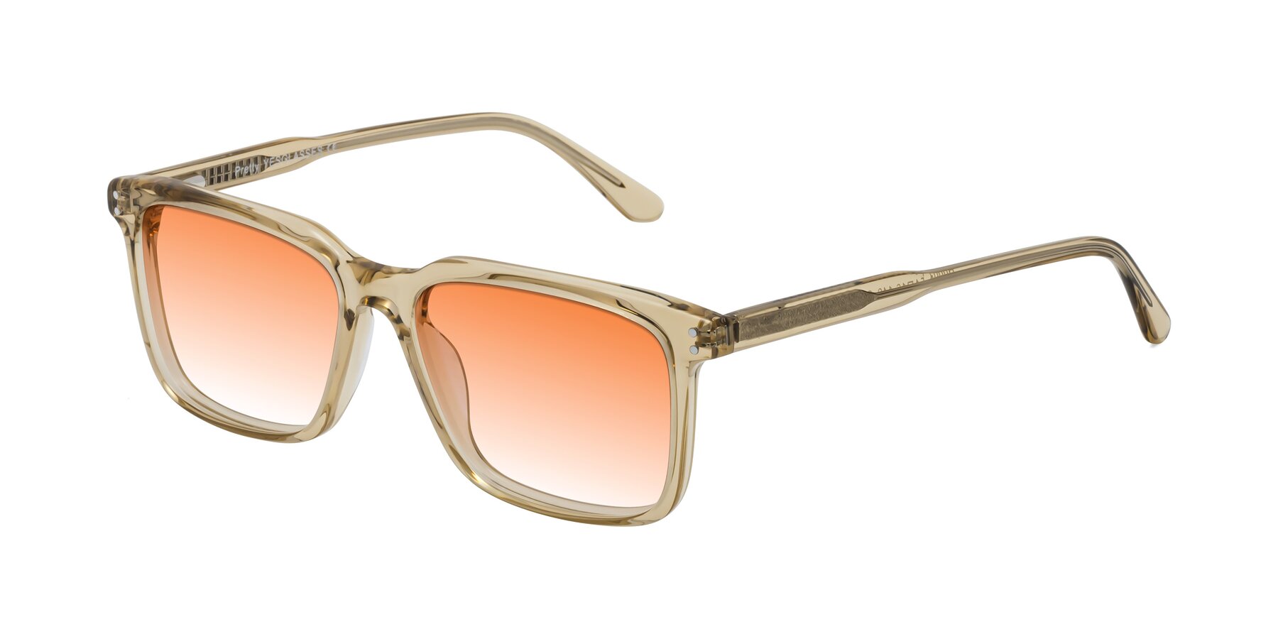 Angle of Pretty in Champagne with Orange Gradient Lenses