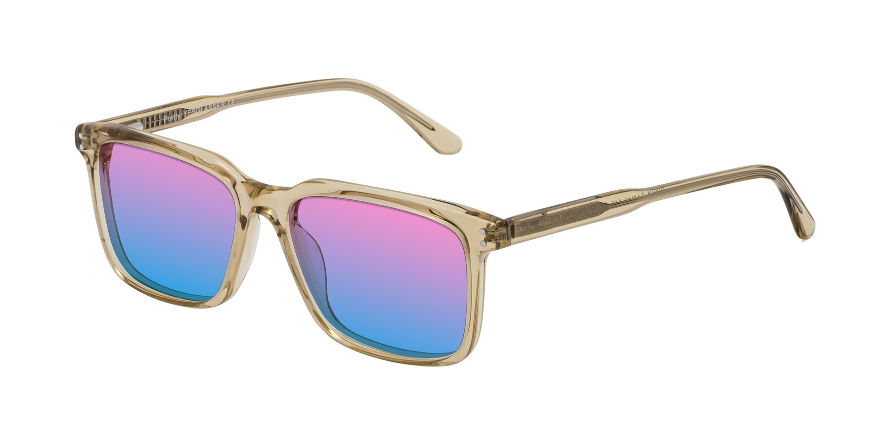 Angle of Pretty in Champagne with Pink / Blue Gradient Lenses