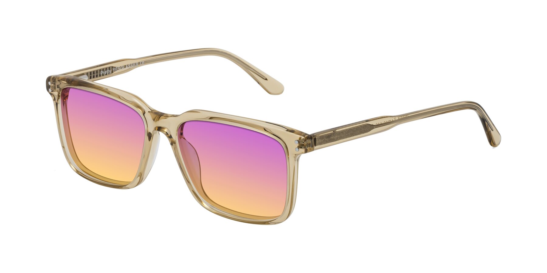 Angle of Pretty in Champagne with Purple / Yellow Gradient Lenses