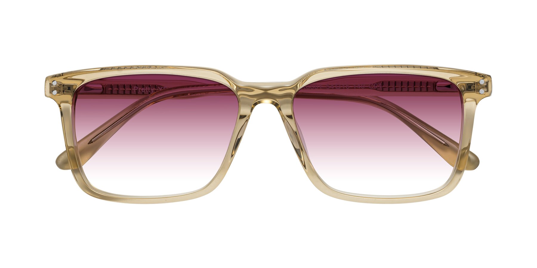 Folded Front of Pretty in Champagne with Wine Gradient Lenses