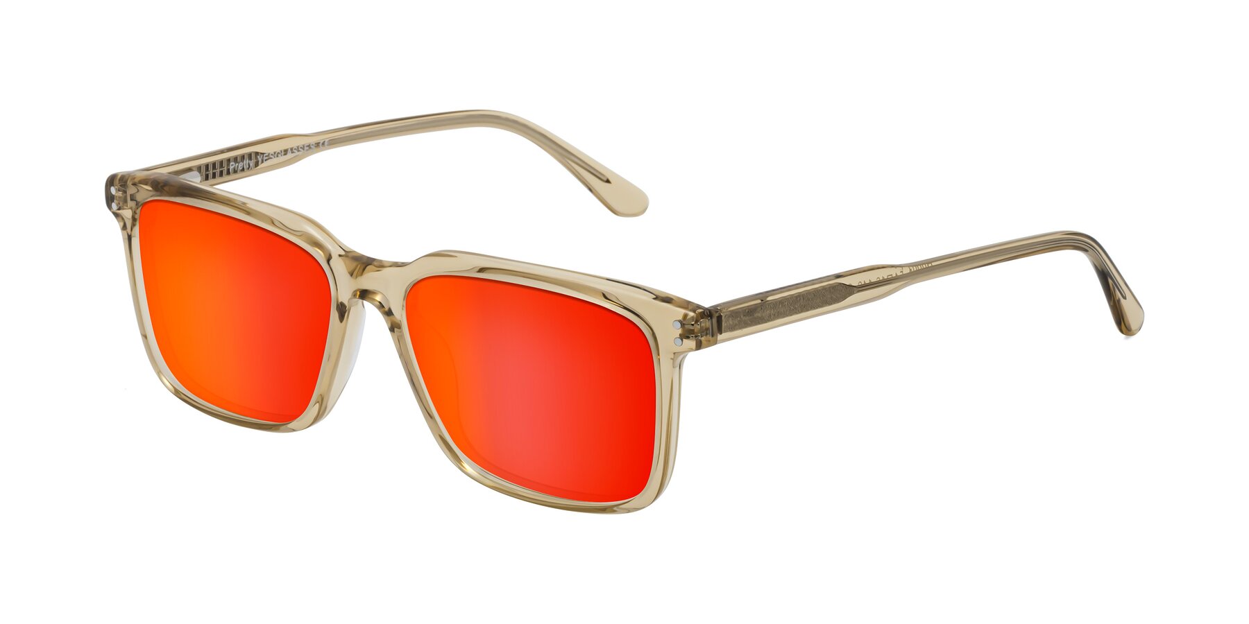 Angle of Pretty in Champagne with Red Gold Mirrored Lenses