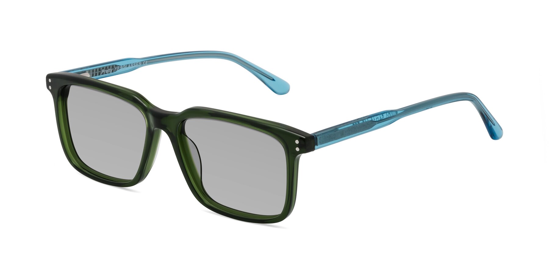 Angle of Pretty in Jade Green with Light Gray Tinted Lenses