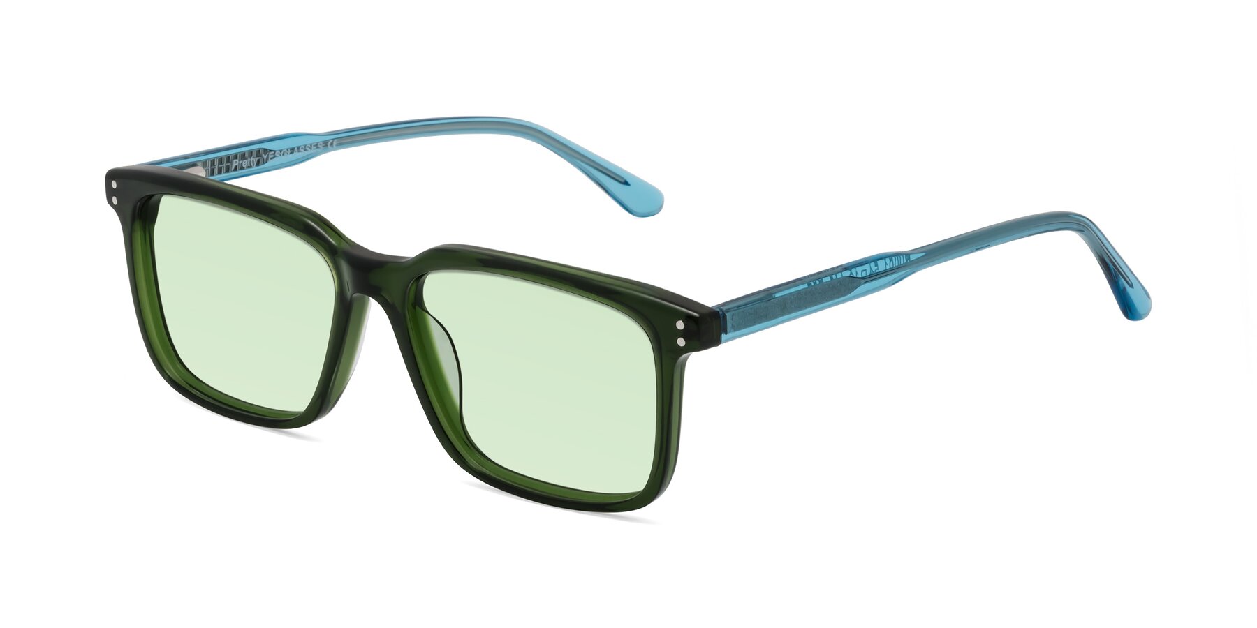 Angle of Pretty in Jade Green with Light Green Tinted Lenses