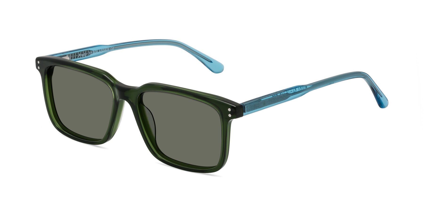 Angle of Pretty in Jade Green with Gray Polarized Lenses