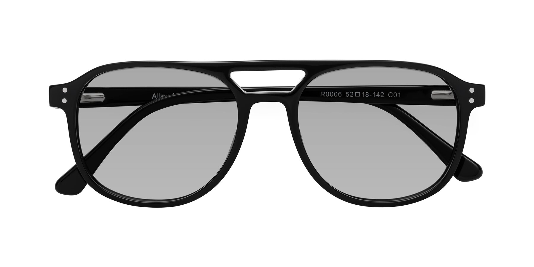 Folded Front of Alley in Black with Light Gray Tinted Lenses