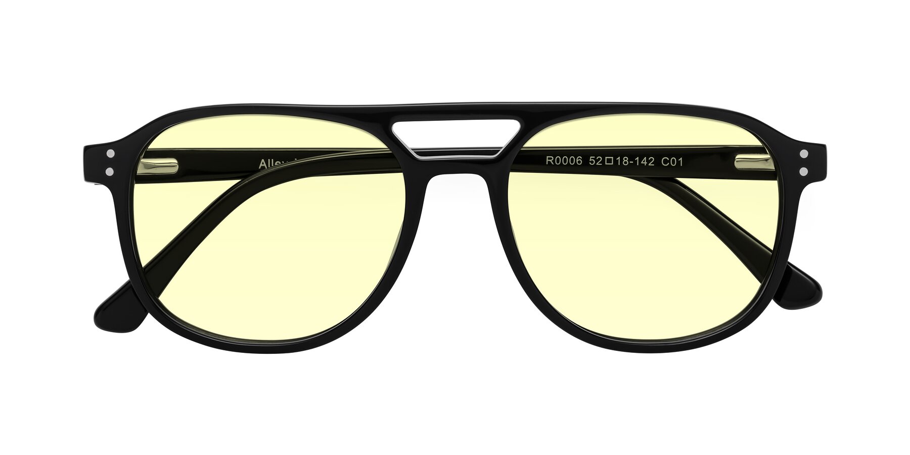 Folded Front of Alley in Black with Light Yellow Tinted Lenses