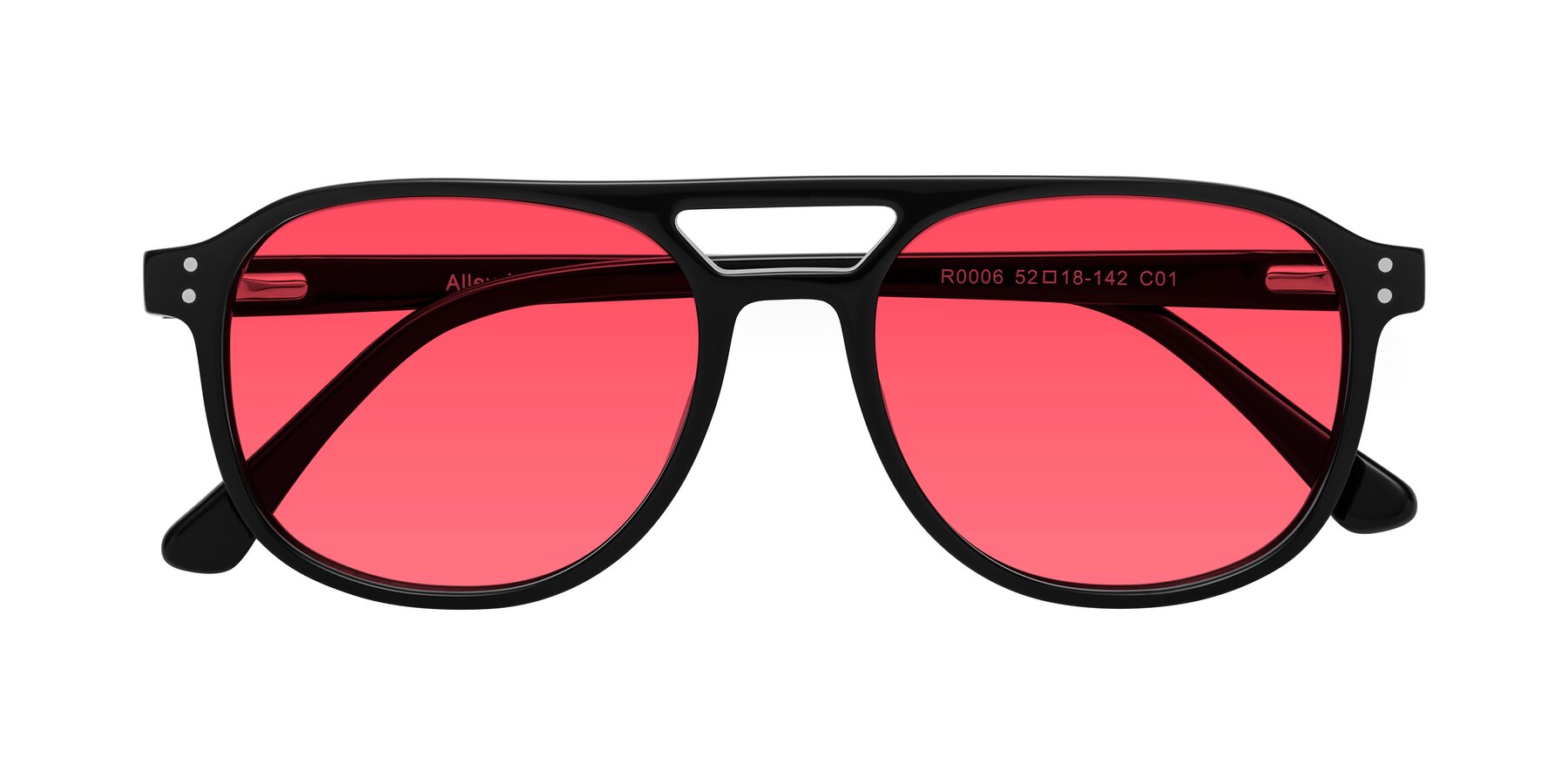 Folded Front of Alley in Black with Red Tinted Lenses