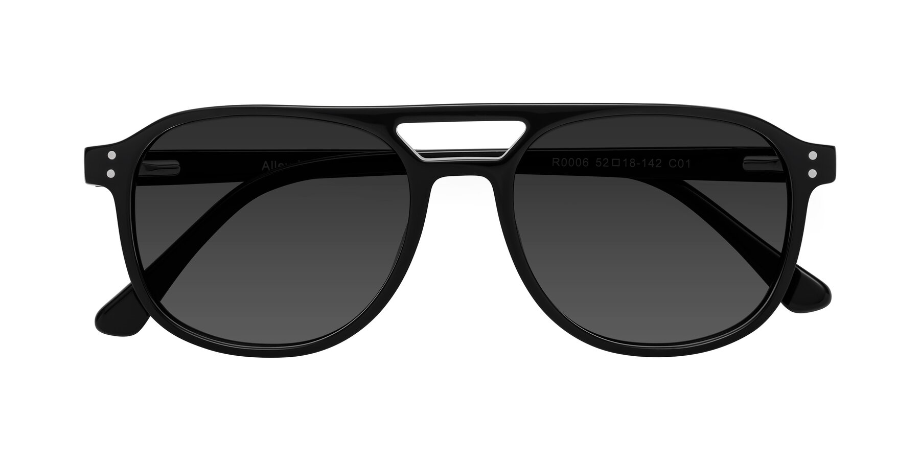 Folded Front of Alley in Black with Gray Tinted Lenses