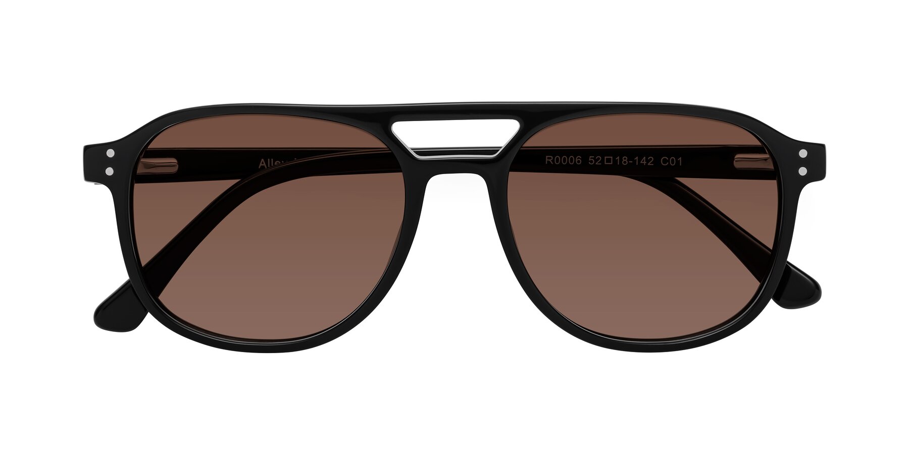 Folded Front of Alley in Black with Brown Tinted Lenses