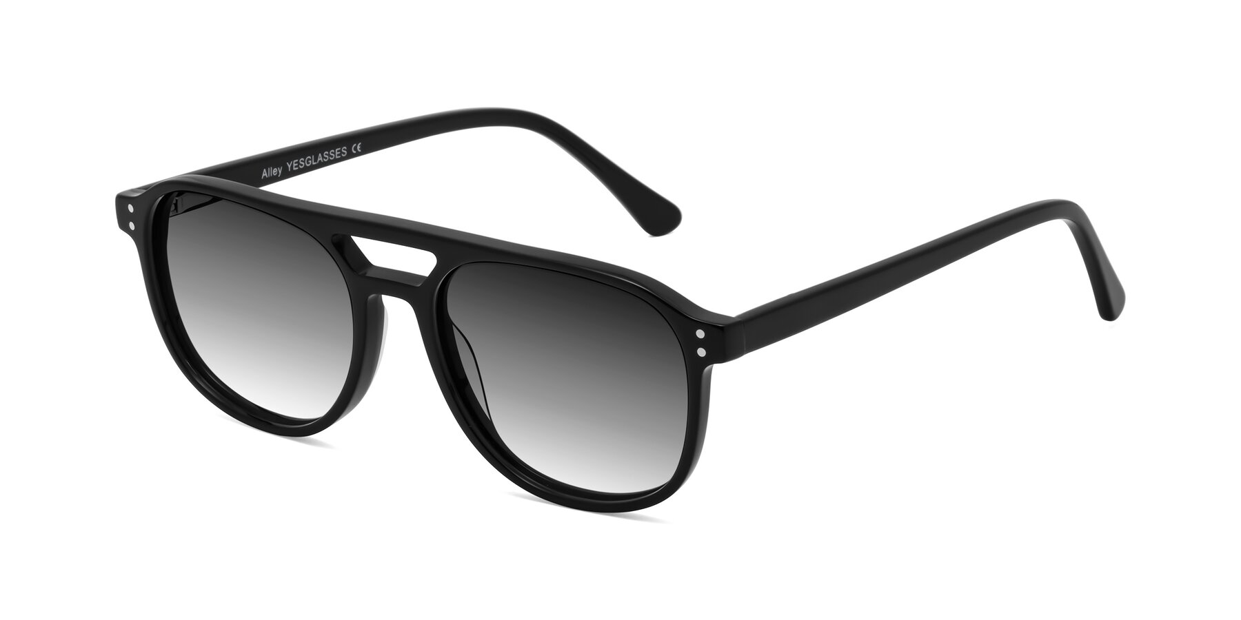 Angle of Alley in Black with Gray Gradient Lenses