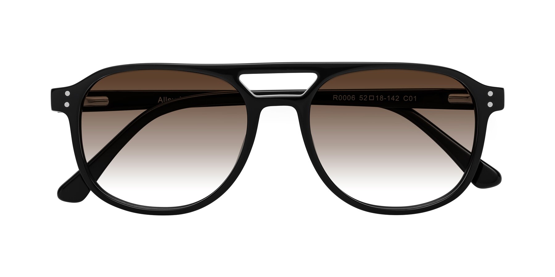 Folded Front of Alley in Black with Brown Gradient Lenses