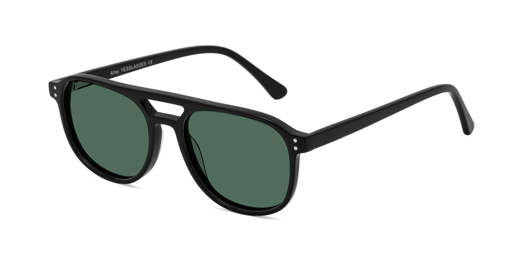 Angle of Alley in Black with Green Polarized Lenses