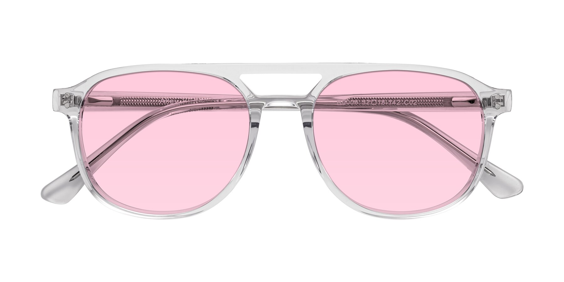 Folded Front of Alley in Clear with Light Pink Tinted Lenses