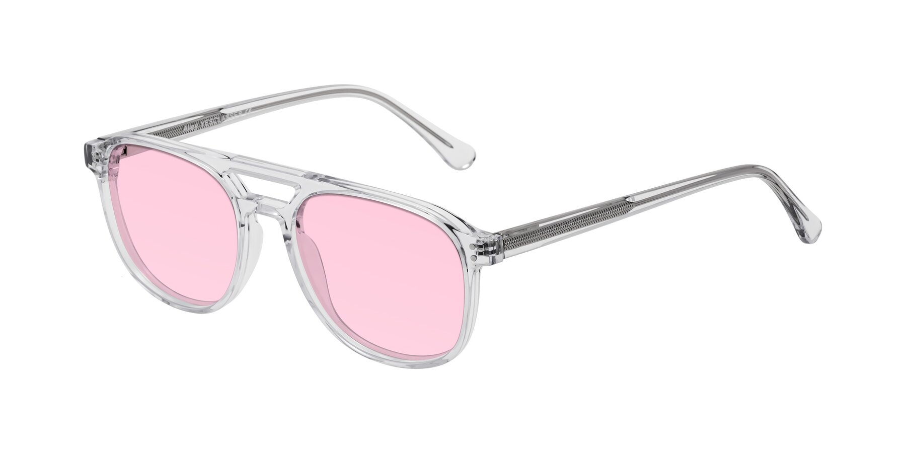 Angle of Alley in Clear with Light Pink Tinted Lenses