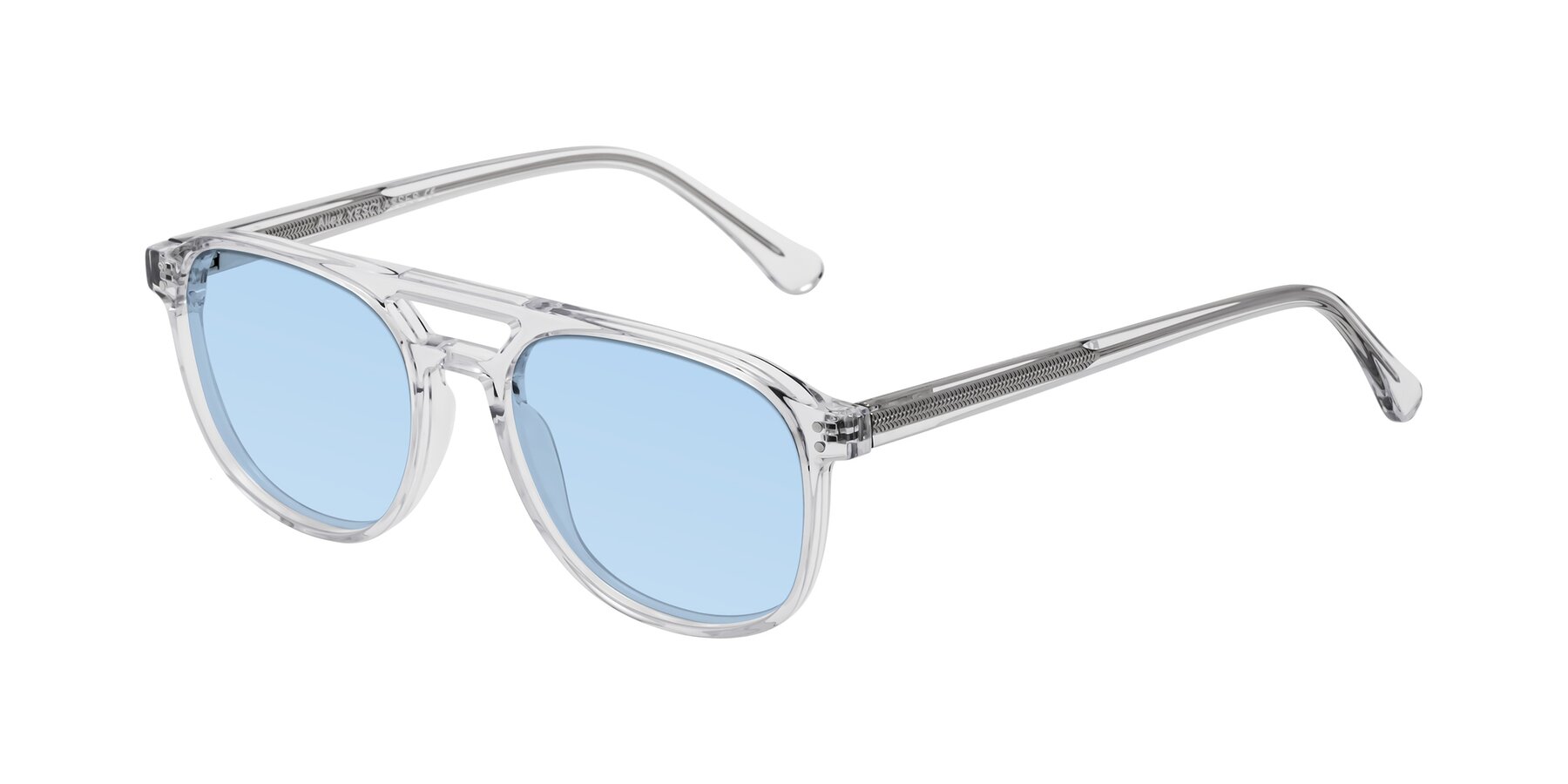 Angle of Alley in Clear with Light Blue Tinted Lenses