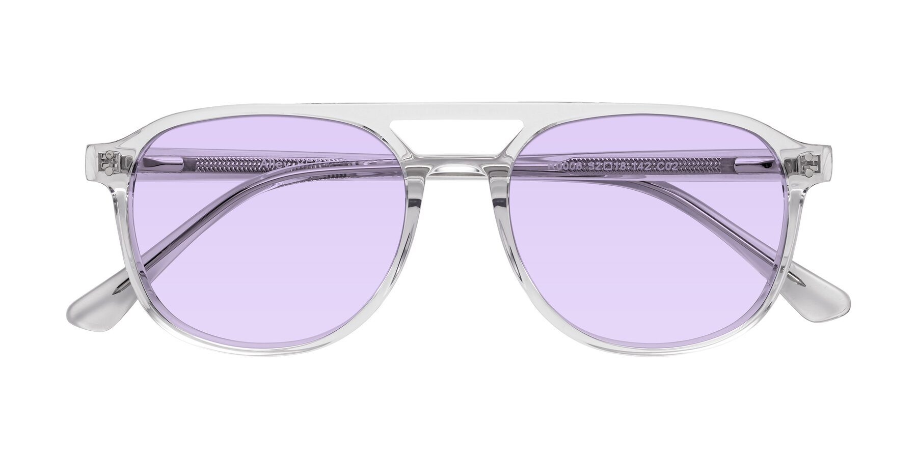 Folded Front of Alley in Clear with Light Purple Tinted Lenses