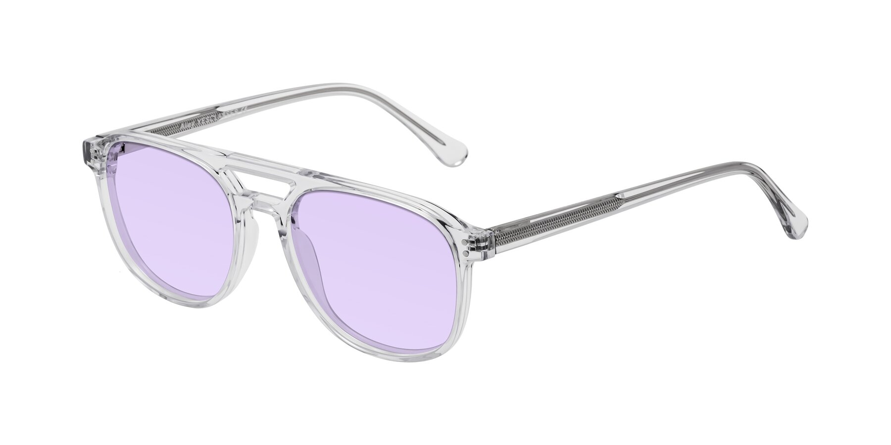 Angle of Alley in Clear with Light Purple Tinted Lenses