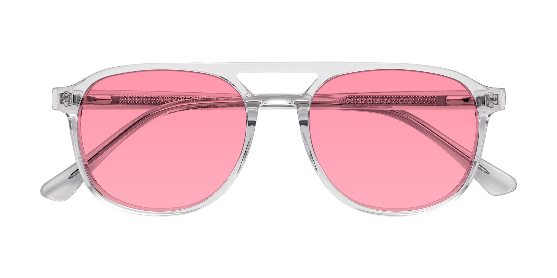 Folded Front of Alley in Clear with Pink Tinted Lenses