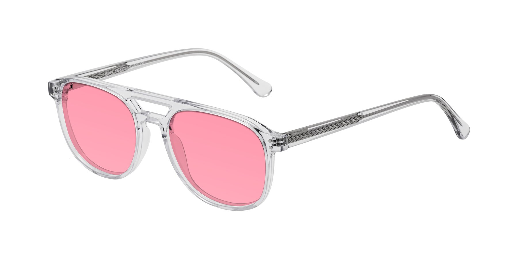 Angle of Alley in Clear with Pink Tinted Lenses