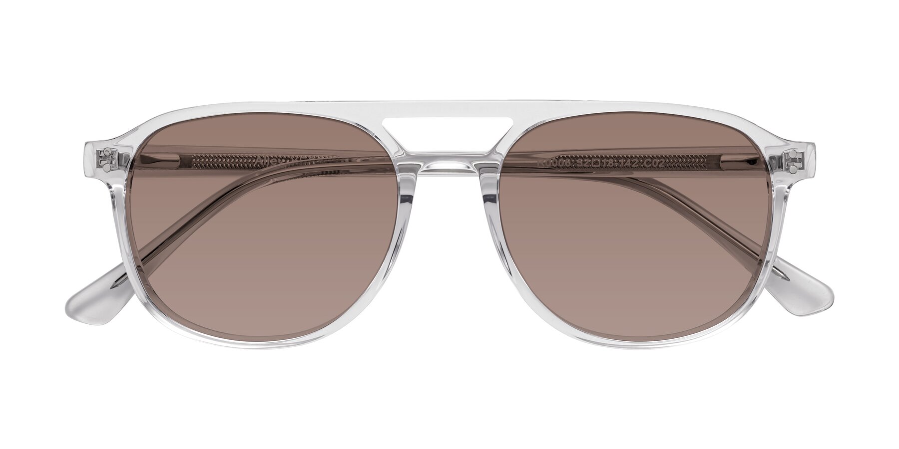 Folded Front of Alley in Clear with Medium Brown Tinted Lenses