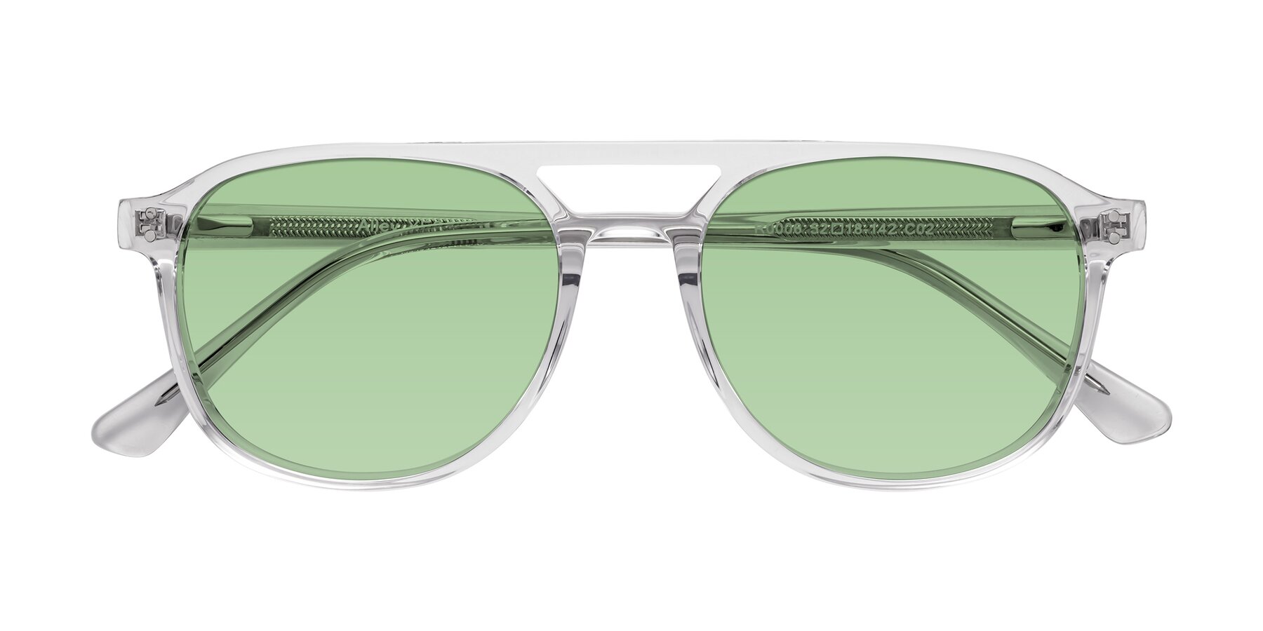 Folded Front of Alley in Clear with Medium Green Tinted Lenses