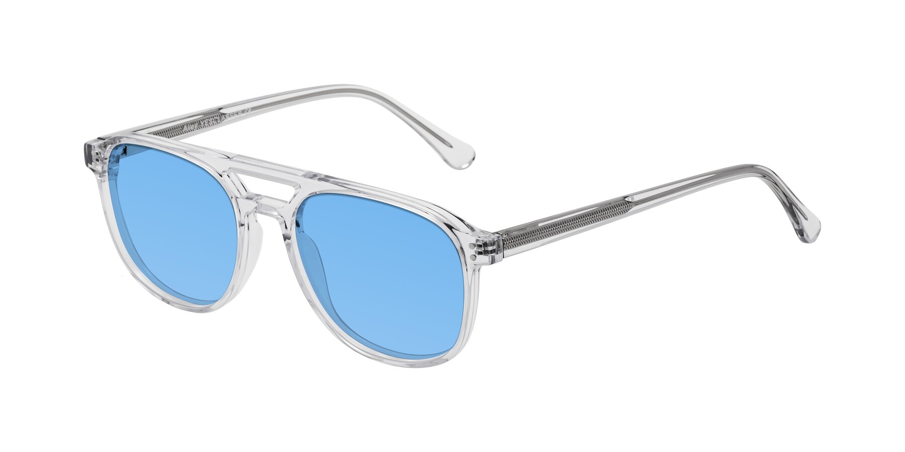 Angle of Alley in Clear with Medium Blue Tinted Lenses