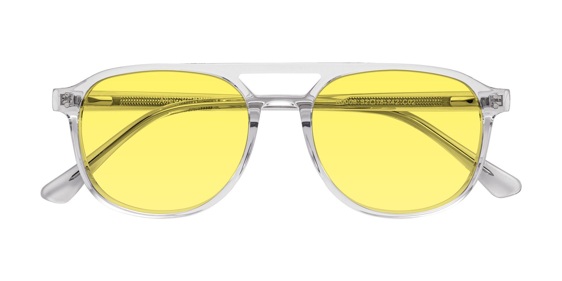 Folded Front of Alley in Clear with Medium Yellow Tinted Lenses