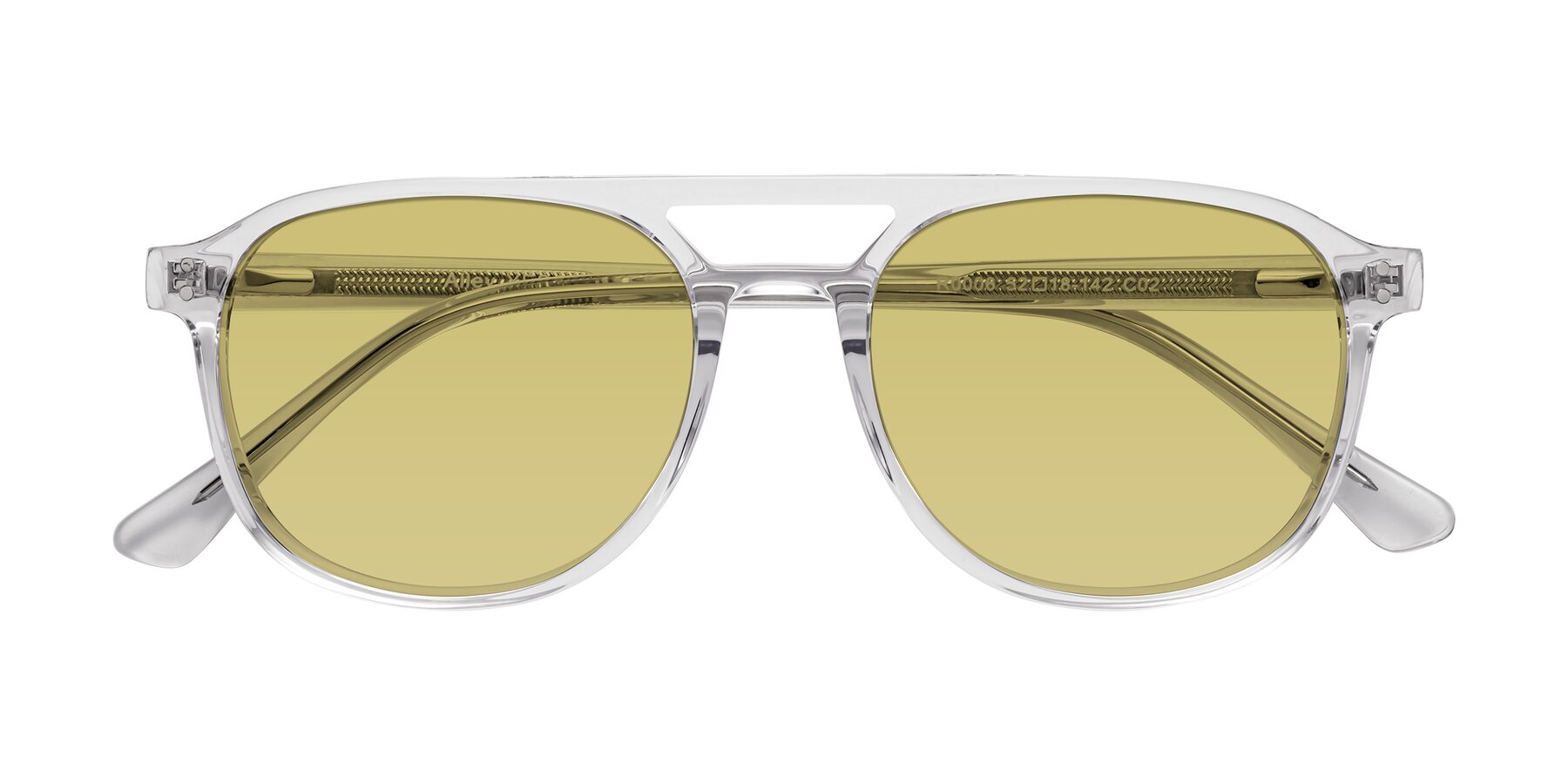 Folded Front of Alley in Clear with Medium Champagne Tinted Lenses