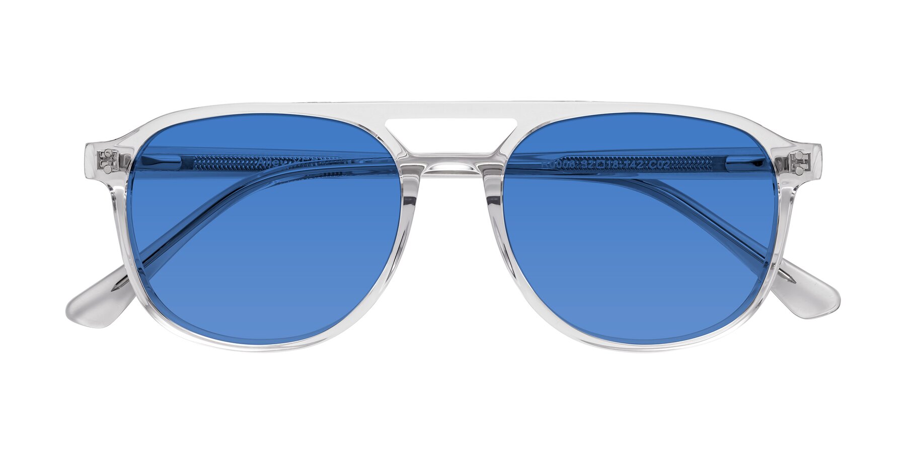 Folded Front of Alley in Clear with Blue Tinted Lenses