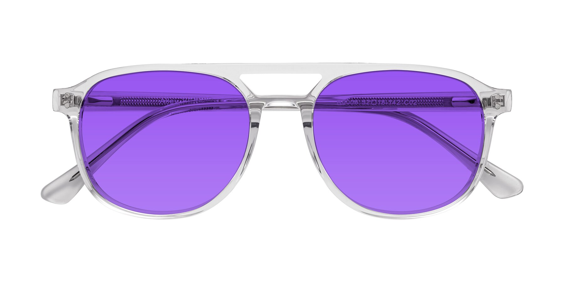 Folded Front of Alley in Clear with Purple Tinted Lenses